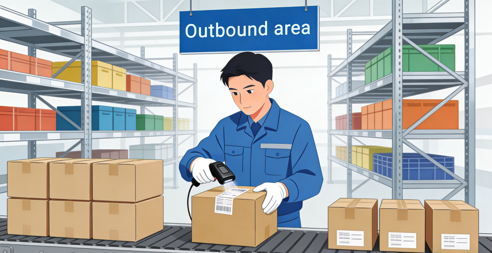 Outbound area.png a third party logistics 3pl services provider a third party logistics provider hq fulfillment hq logistics best dropshipping shopify custom services for dropshipper warehousemanagement HQDropshipping cnFulfillment hqfulfillment 2026fulfillment